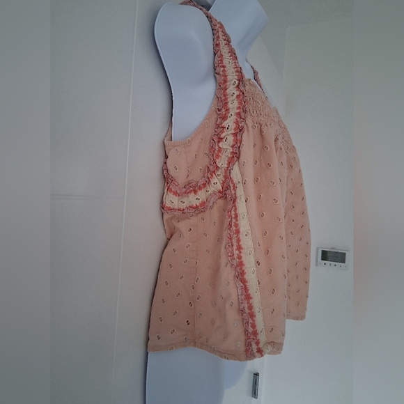 House Of Harlow 1960/ Peach Sleeveless Babydoll Top/ Cotton/ Size US M - Picture 5 of 14